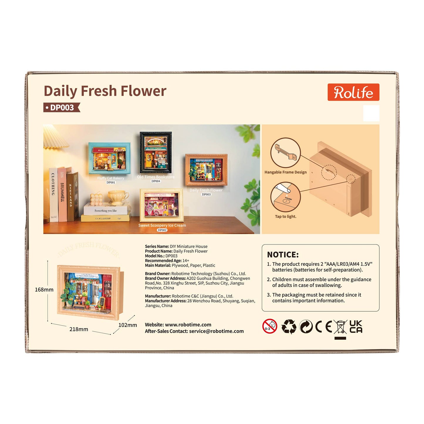 DP003 Rolife Daily Fresh Flower miniature house
