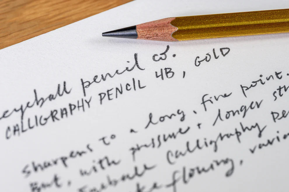 Calligraphy Pencil, 4B, Gold