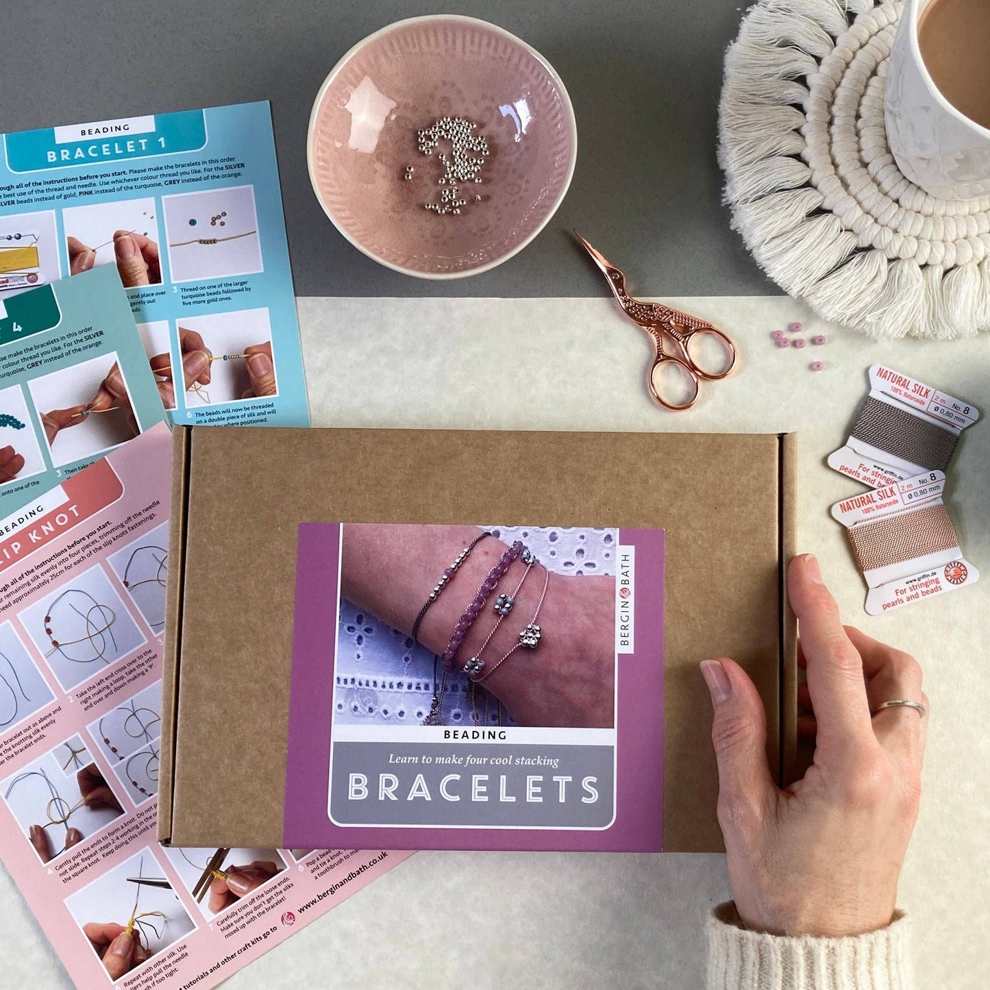 Beaded Bracelets Kit - Silver