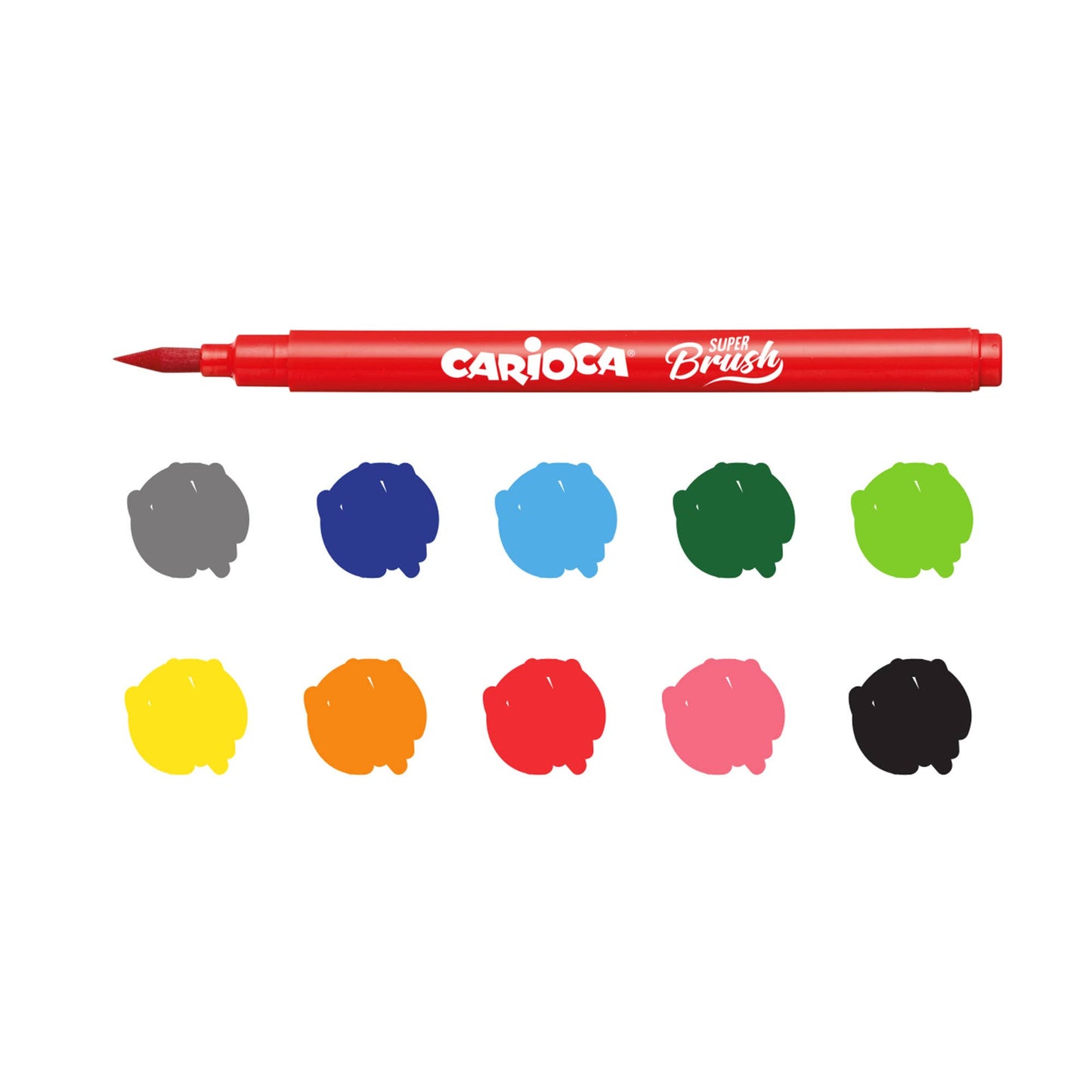 Carioca Super-Brush Fine Tip Washable Markers 10 pc