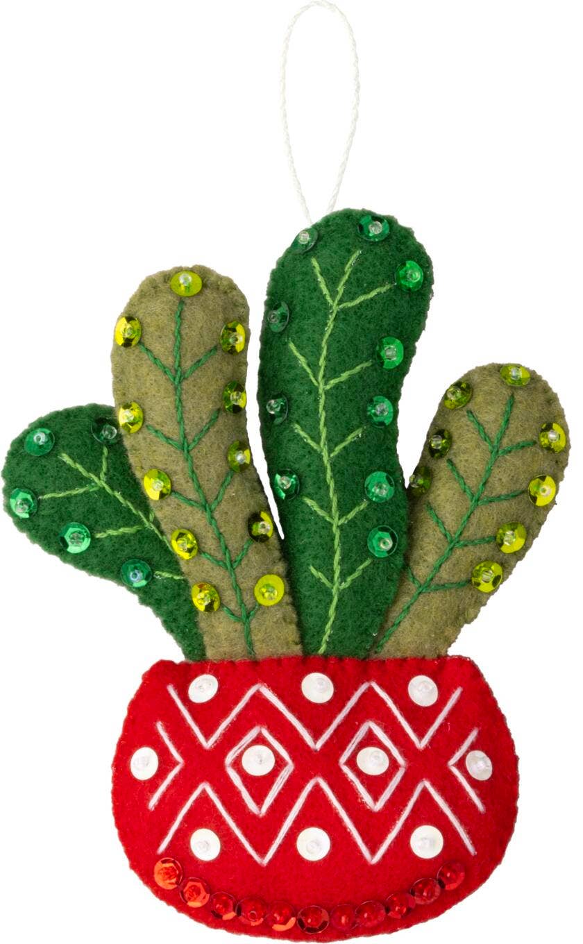 Holiday Houseplants Felt Ornament Kit set of 6
