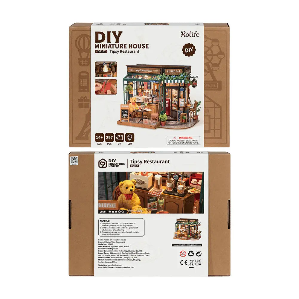 DG167 Tipsy Restaurant Rolife DIY House Crafts Miniature