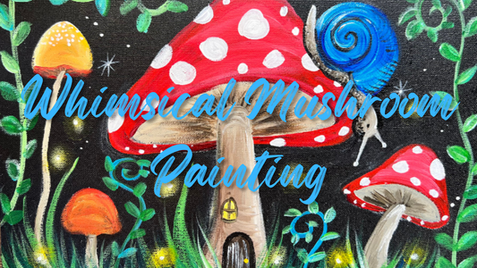 Whimsical Mushroom Painting