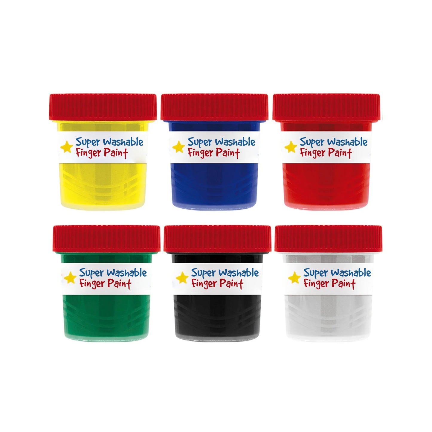Little Creatives 6 Super Washable Finger Paints