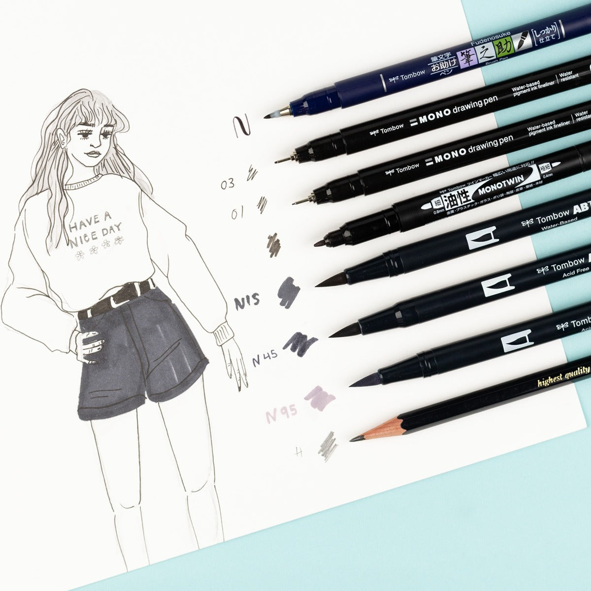 Tombow Illustration 9 Pc Set