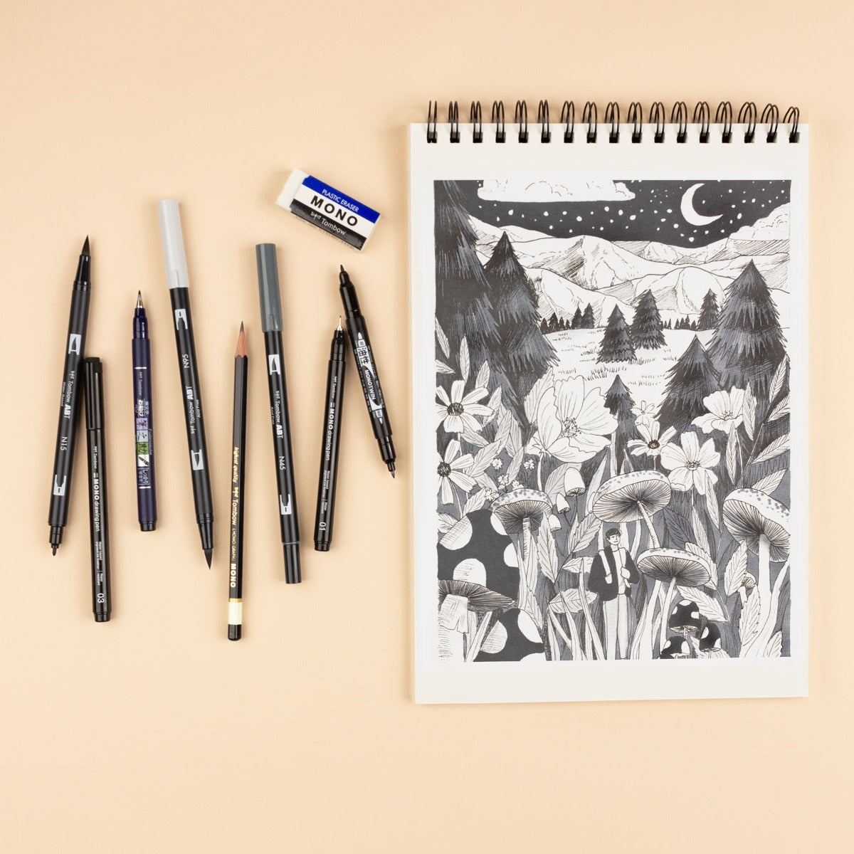 Tombow Illustration 9 Pc Set